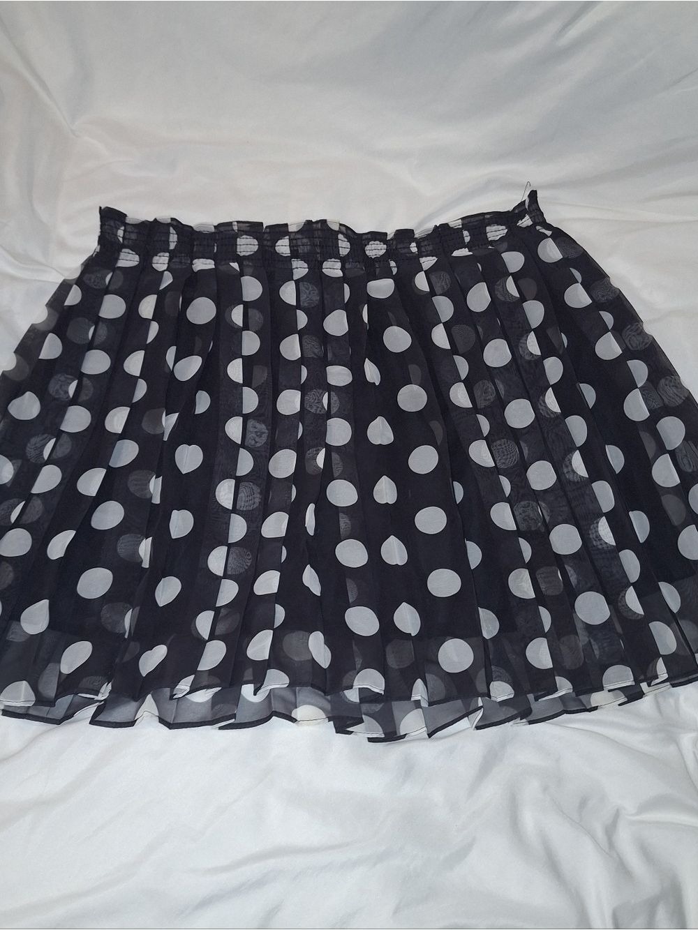 Nordstrom Black White Polka Dot Mini Skirt